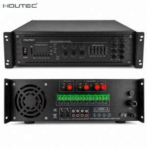  3U professional 8-zone commercial PA amplifier with 5-Band EQ